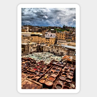 Morocco. Fes. Fes el Bali. Tanneries. Sticker